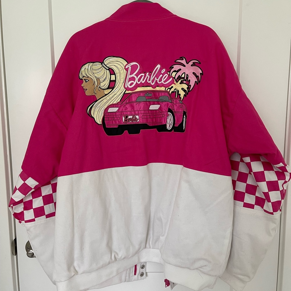 Boxlunch Barbie Checkered Racing Jacket